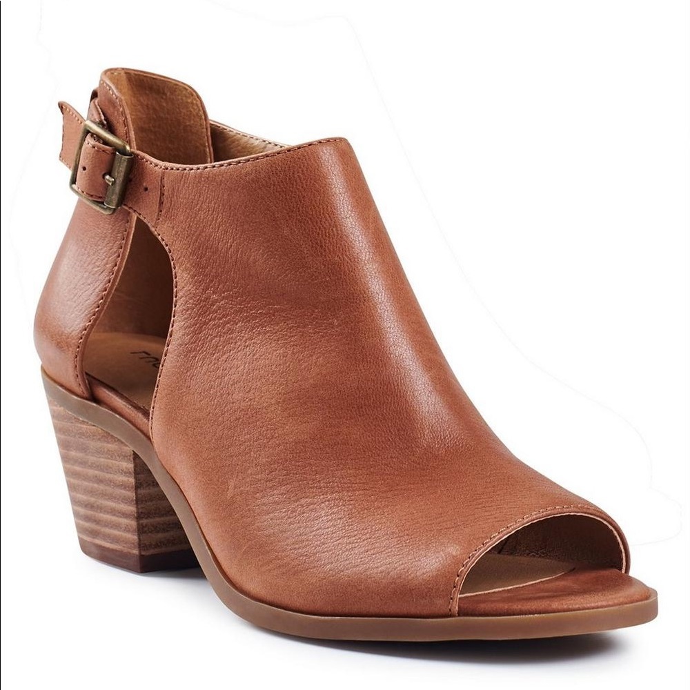 Lucky Brand Barimo Open Toe Leather Bootie